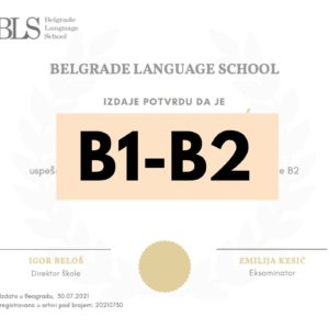 Serbian Language Level Assessment (B1-B2)