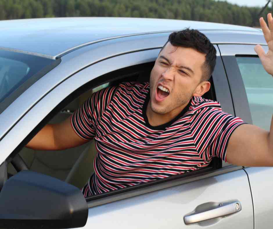 serbian man swearing in traffic